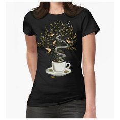 Футболка Dream Shirts Чашка с Мечтами Женская 2XL Черная