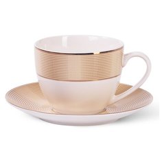 Чашка с блюдцем Fissman VERSAILLES 280 мл, фарфор (6384)