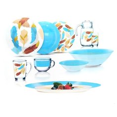 Столовый сервиз AMB TIRANA BLUE 46 предметов 6 персон Luminarc
