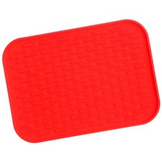 Силиконовый коврик для стола, многофункциональный, из жаростойкого материала, красный, 21,5х15,8х0,6 см, Kitchen Angel KA-MAT1-16