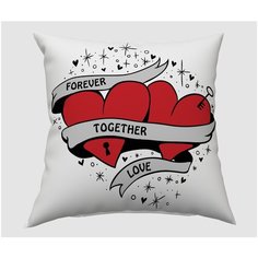 Фотоподушка "Вместе навсегда" блэкаут, 40*40 см. Сирень