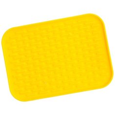 Силиконовый коврик для стола, многофункциональный, из жаростойкого материала, желтый, 21,5х15,8х0,6 см, Kitchen Angel KA-MAT1-12