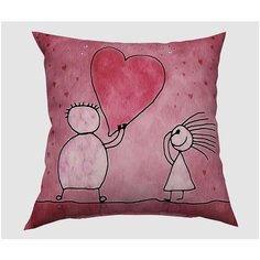 Фотоподушка "Мое сердце для тебя", 40*40 см. Сирень