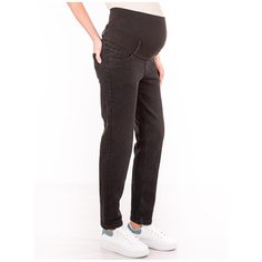 Джинсы Euromama 9097 бойфренды на живот черные для беременных (XL)