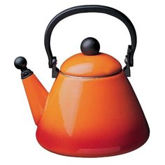 Конический чайник 1,6 л, оранжевый, сталь, Le Creuset