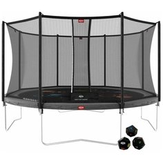 Батут BERG Favorit Regular 430 Grey Levels +защитная сетка Safety Net Comfort (35.14.14.00+35.74.14.03)