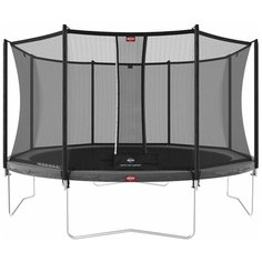 Батут BERG Favorit Grey 430 + защитная сетка Safety Net Comfort (35.14.13.00+35.74.14.03)