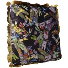 KARE Design Подушка Tropical Garden, коллекция "Тропический сад" 45*8*45, Бархат, Полиэстер, Мультиколор