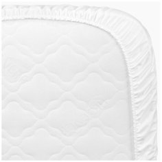 87536, Простыня на резинке Happy Baby, 145х70, white