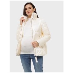 Куртка демисезонная 2в1 I love mum Брайтон молочная для беременных (44)
