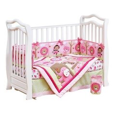 Набор постельного белья для новорожденных Giovanni 7 пр. Pink Zoo 120*60