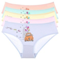 Трусы для девочек 41520WP, Цвет: Микс, Размер: 8/9, 5шт. в упаковке Donella