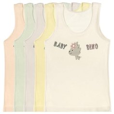 Майка для девочек 4971DB, Цвет: Микс, Размер: 4/5, 5шт. в упаковке Donella