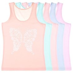 Майка для девочек 4371WBNK, Цвет: Микс, Размер: 8/9, 5шт. в упаковке Donella