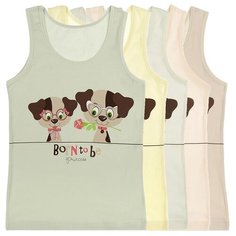 Майка для девочек 4971BO, Цвет: Микс, Размер: 10/11, 5шт. в упаковке Donella