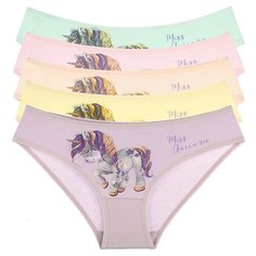 Трусы для девочек 415015, Цвет: Микс, Размер: 4/5, 5шт. в упаковке Donella