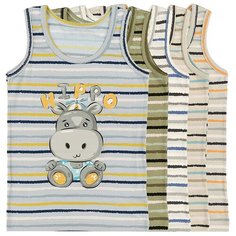 Майка для мальчиков 77873HP, Цвет: Микс, Размер: 0/1, 5шт в упаковке Donella