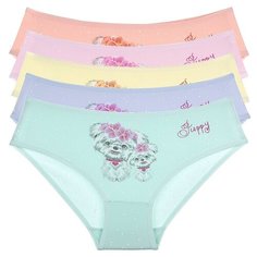 Трусы для девочек 41520PY, Цвет: Микс, Размер: 8/9, 5шт. в упаковке Donella