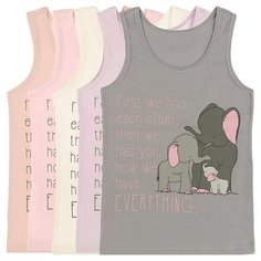 Майка для девочек 4971SE, Цвет: Микс, Размер: 8/9, 5шт. в упаковке Donella