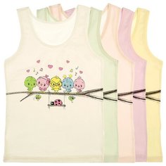 Майка для девочек 495029, Цвет: Микс, Размер: 8/9, 5шт. в упаковке Donella
