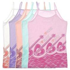 Майка для девочек 4371WKD, Цвет: Микс, Размер: 10/11, 5шт. в упаковке Donella