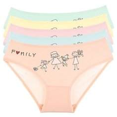 Трусы для девочек 415034, Цвет: Микс, Размер: 6/7, 5шт. в упаковке Donella