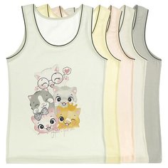 Майка для девочек 4971GT, Цвет: Микс, Размер: 10/11, 5шт. в упаковке Donella