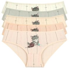 Трусы для девочек 41977ZM, Цвет: Микс, Размер: 4/5, 5шт. в упаковке Donella