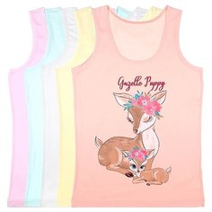 Майка для девочек 495002, Цвет: Микс, Размер: 8/9, 5шт. в упаковке Donella