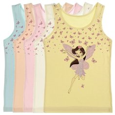 Майка для девочек 4971VP, Цвет: Микс, Размер: 10/11, 5шт. в упаковке Donella