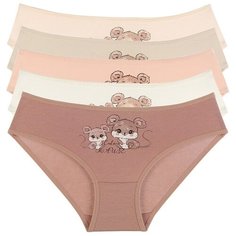 Трусы для девочек 4171FG, Цвет: Микс, Размер: 6/7, 5шт. в упаковке Donella