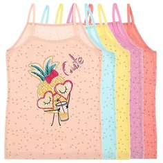 Майка для девочек 43972NA, Цвет: Микс, Размер: 4/5, 5шт. в упаковке Donella
