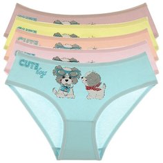 Трусы для девочек 4171TE, Цвет: Микс, Размер: 6/7, 5шт. в упаковке Donella