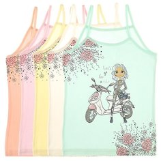 Майка для девочек 435025, Цвет: Микс, Размер: 10/11, 5шт. в упаковке Donella