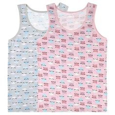 Майка для девочек 49609, Цвет: Микс, Размер: 8/9, 5шт. в упаковке Donella