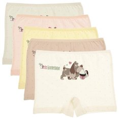 Трусы для девочек (шорты) 42836TK, Цвет: Микс, Размер: 8/9, 5шт. в упаковке Donella