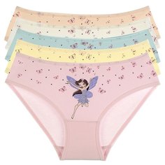 Трусы для девочек 4171VP, Цвет: Микс, Размер: 6/7, 5шт. в упаковке Donella