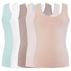 Майка для девочек 43114B, Цвет: Микс, Размер: 4/5, 5шт. в упаковке Donella