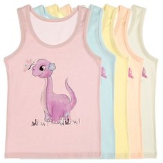 Майка для девочек 4971DY, Цвет: Микс, Размер: 4/5, 5шт. в упаковке Donella