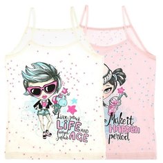 Майка для девочек 43688CG, Цвет: Микс, Размер: 10/11, 5шт. в упаковке Donella