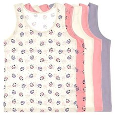 Майка для девочек 4971736PG, Цвет: Микс, Размер: 6/7, 5шт. в упаковке Donella