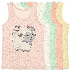Майка для девочек 49835KD, Цвет: Микс, Размер: 6/7, 5шт. в упаковке Donella