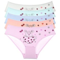 Трусы для девочек 4171WUF, Цвет: Микс, Размер: 4/5, 5шт. в упаковке Donella