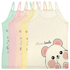 Майка для девочек 4371NF, Цвет: Микс, Размер: 8/9, 5шт. в упаковке Donella