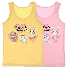 Майка для девочек 49622UH, Цвет: Микс, Размер: 4/5, 5шт. в упаковке Donella