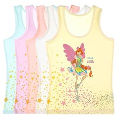 Майка для девочек 4371WBVN, Цвет: Микс, Размер: 10/11, 5шт. в упаковке Donella