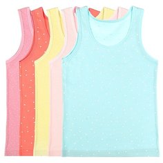 Майка для девочек 49623, Цвет: Микс, Размер: 10/11, 5шт. в упаковке Donella