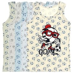 Майка для мальчиков 77973TB, Цвет: Микс, Размер: 2/3, 5шт. в упаковке Donella