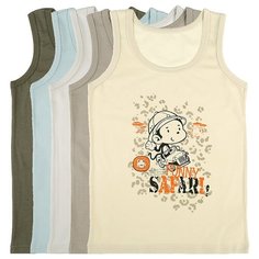 Майка для мальчиков 7771MY, Цвет: Микс, Размер: 8/9, 5шт. в упаковке Donella