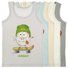 Майка для мальчиков 7771CH, Цвет: Микс, Размер: 8/9, 5шт. в упаковке Donella